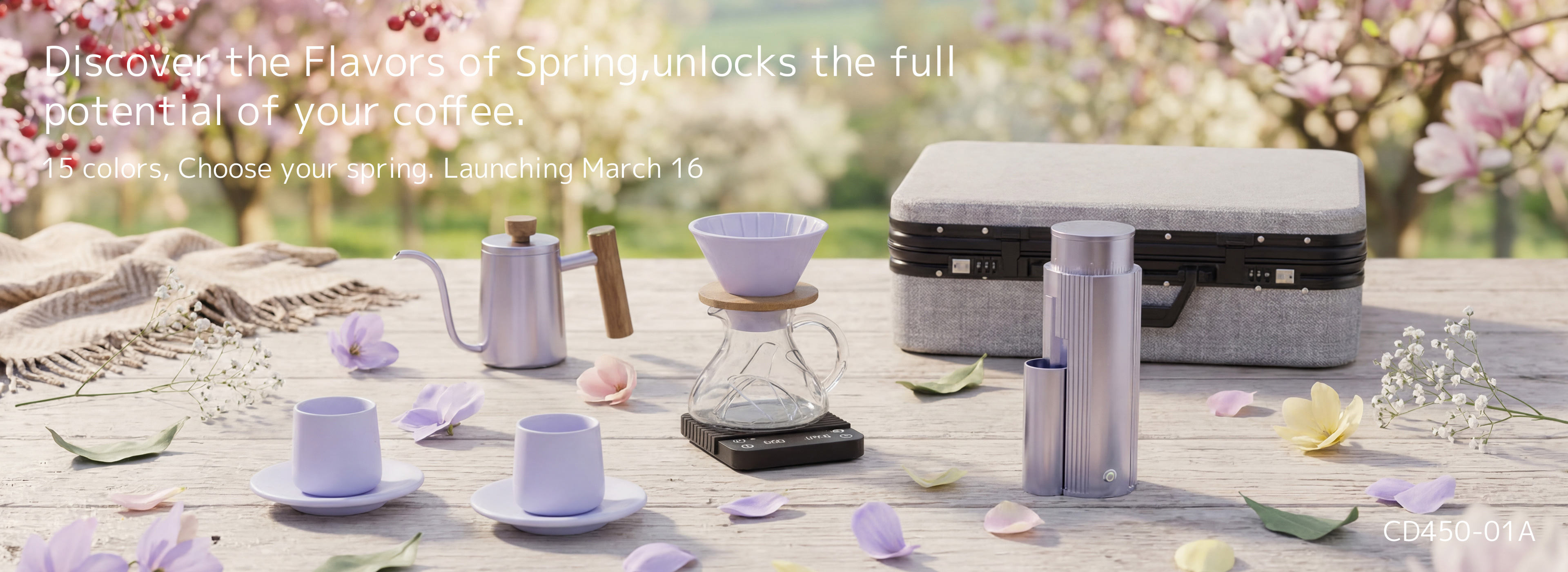 Leaf Pour Over Coffee Maker Travel Kit CD450-01A