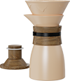Aurora Pour Over Coffee Maker CPC550-02A Light Orange