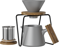 Aurora XT Dripper Coffee Maker Set Gray
