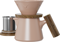 Aurora XT Dripper Coffee Maker Set CZ-07A Dusty Rose