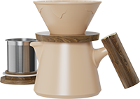 Aurora XT Dripper Coffee Maker Set CZ-07A Light Orange