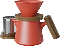 Aurora XT-V60 Dripper Coffee Maker Set CZ-07A Red