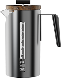 Bright Stainless Steel Glass French Press CPA800-08A Gray