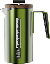 Bright Stainless Steel Glass French Press CPA800-08A Green