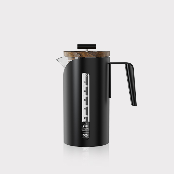 Bright Stainless Steel Glass French Press CPA800-08A