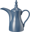 Ceramic Dallah Coffee Pot CDP-01A Dark Blue