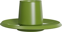 Ceramic Coffee Cup and Sauce CM230-02D Green