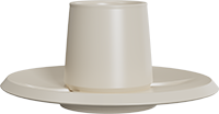 Ceramic Coffee Cup and Sauce CM230-02D Khaki