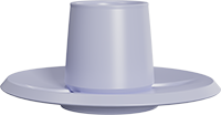 Ceramic Coffee Cup and Sauce CM230-02D Purple