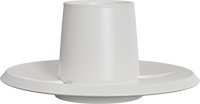 Ceramic Coffee Cup and Sauce CM230-02D White