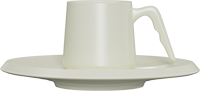 Ceramic Coffee Cup and Saucer CM90-03B Light Khaki