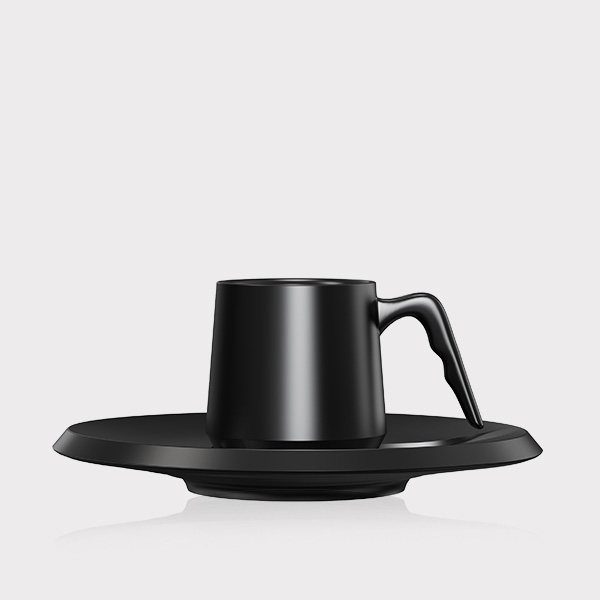 Ceramic Coffee Cup and Saucer CM90-03B