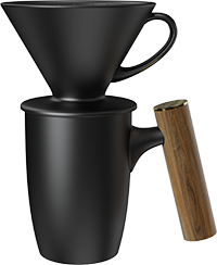 Ceramic Dripper Coffee Mug Set CZ-02A Black