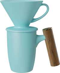 Ceramic Dripper Coffee Mug Set CZ-02A Blue