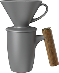 Ceramic Dripper Coffee Mug Set CZ-02A Gray
