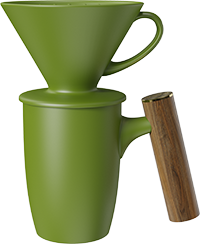 Ceramic Dripper Coffee Mug Set CZ-02A Green