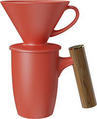 Ceramic Dripper Coffee Mug Set CZ-02A Red