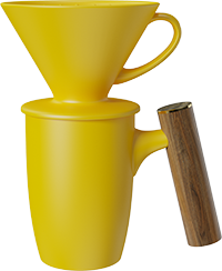 Ceramic Dripper Coffee Mug Set CZ-02A Yellow