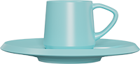 Ceramic Espresso Cup and Saucer CM90-02B Blue