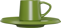 Ceramic Espresso Cup and Saucer CM90-02B Green