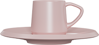 Ceramic Espresso Cup and Saucer CM90-02B Pink