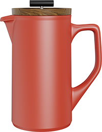 Ceramic French Press CPA600-02A Red