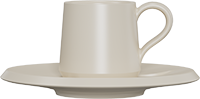Ceramic Turkish Cup and Saucer CM70-02C Khaki