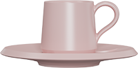 Ceramic Turkish Cup and Saucer CM70-02C Pink