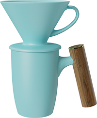 Ceramic V60 Dripper Coffee Mug Set CZ-02A Blue