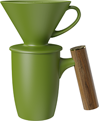 Ceramic V60 Dripper Coffee Mug Set CZ-02A Green