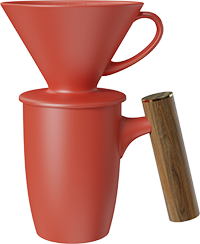 Ceramic V60 Dripper Coffee Mug Set CZ-02A Red