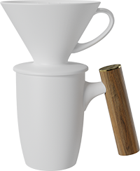 Ceramic V60 Dripper Coffee Mug Set CZ-02A White