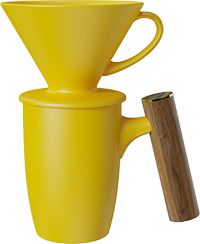 Ceramic V60 Dripper Coffee Mug Set CZ-02A Yellow