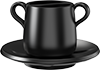 Tai Chi Dual Espresso Cup and Saucer CM80-02A Black