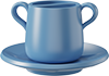 Tai Chi Dual Espresso Cup and Saucer CM80-02A Blue