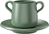 Tai Chi Dual Espresso Cup and Saucer CM80-02A Green