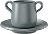 Tai Chi Dual Espresso Cup and Saucer CM80-02A Grey