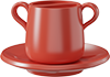 Tai Chi Dual Espresso Cup and Saucer CM80-02A Red