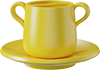 Tai Chi Dual Espresso Cup and Saucer CM80-02A Yellow