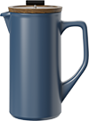 Eternity Grande Ceramic French Press CPA1000-08A Dark Blue