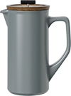 Eternity Grande Ceramic French Press CPA1000-08A Grey