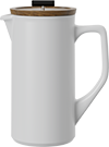 Eternity Grande Ceramic French Press CPA1000-08A White