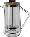 Double Wall Glass Press CPA600-07A Transparent