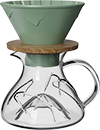 Leaf Glass Server Set CPC450-03A Green