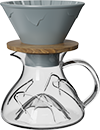 Leaf Glass Server Set CPC450-03A Grey
