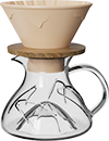 Leaf Glass Server Set CPC450-03A Khaki