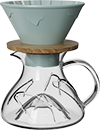 Leaf Glass Server Set CPC450-03A Light Grey