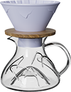 Leaf Glass Server Set CPC450-03A Light Purple