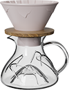 Leaf Glass Server Set CPC450-03A Lilac Grey
