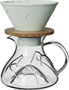 Leaf Glass Server Set CPC450-03A Mugwort Green